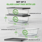 Nutrichef 6 Piece Glass Loaf Pans For - 7 6 Cups Stackable Glass Loaf