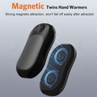 Whatook Rechargeable Hand Warmers Magnetic 2-in-1 Usb Pocket Heater Black