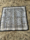 Vintage Scarf Lot Vittadini Symphony Italy Silk Designer Polka Dot Black   White
