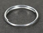 Nickel Plated Steel Split Key Rings 7 8 Inches Outside Diameter  100 Quantity