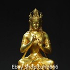 Old Tibet Buddhism Bronze Gilt Vajradhara Vajrabhairava Goddess Buddha Statue