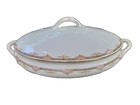Antique Mercer Gold Trim Floral Round Covered Serving Dish