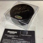 Mark Messier Signed Hockey Puck With  hof 2007  Inscription Coa