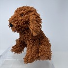 Jellycat Cooper Doodle Dog Plush Stuffed Animal Brown Fluffy Puppy 10  Rare Read