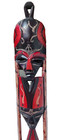 Vintage African Wooden Tribal Long Face Mask Hand Carved In Kenya -- 25 In