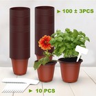 100-500pcs Plastic Plant Pots With Labels-seedling Containers For Nursery garden