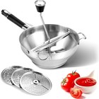 Premium Stainless Steel Food Mill - 3 Discs For Pureeing Straining Milling