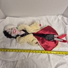 Disney Store 101 Dalmatians Cruella De Vil 22  Plush Doll Fur Coat Villain Toy