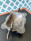 Antique Sterling Silver Perched Birds Oblong Footed Salt Cellar