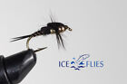 Ice Flies Nymph  Stone Fly Black  Double Bead Head    4-pack   Size 8 - 14