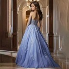 Elegant Luxury Lace Applique Evening Dress Ball Gown Simple Formal Prom Dress 
