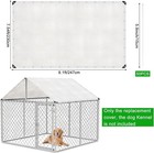 Outdoor Dog Kennel Cover 7 5x8 Ft Waterproof Uv Tarp  50 Zip Ties  cover Only 