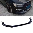 Front Lip Spoiler For Audi A3 S-line S3 8v 2015 2016 Accessories   3pc Front