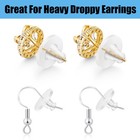 Earring Backs Rubber 100pcs Soft Clear Earring Backs For Studs hypoallergenic
