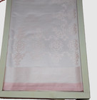 Vtg Mcm Irisette Light Pink Damask Tablecloth 40 In  X 60 European Linen German