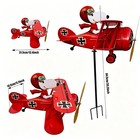 New Snoopy Pilot Flying Biplane Wind Spinner Vintage Garden Yard Sculpture Decor