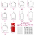 33pcs Glass Small Bud Vases Set - 9 Styles Clear Bud Vase Centerpieces Wedding