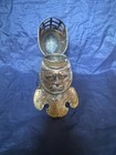 Antique Vintage Medieval Knight Metal Figural Inkwell