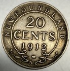 1912 Newfoundland Canada 20 Cent 350k Mintage Very Fine Km 15  925 Silver - 4448