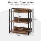 3-tier Industrial Bookcase Versatile Bookshelf Storage Rack W 3 Installation