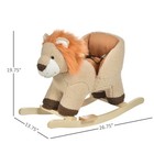 Qaba Baby Rocking Horse Lion With Sound  Plush Stuffed Rocking Animals - Brown