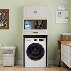 Storage Cabinet With 1 Door Features Adjustable Shelves Faux Drawer Design