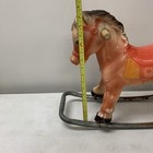 Vtg Blow Mold Plastic 1965 Blazon Child Toddler Miniature Rocking Horse 16  Tall
