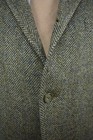 1962-1976 Badowers Green brown Herringbone Wool 3 2 Roll Sport Coat Size  40s