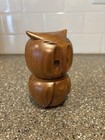 Vintage Hand Carved Wooden Owl Bird By The Wood Whittlers Figurine 