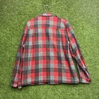 Vintage Pendleton Virgin Wool Jacket Womens Large 49er Red Plaid Pockets Button