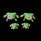 Vintage Frogs Set Of 4 Ceramic Hand Painted 2 5    1 5 
