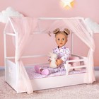 Our Generation Enchanting Pink Canopy Bed 18  Doll Furniture Accessory Set