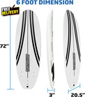 Flowboard Soft Surfboard Foam Board With 3 Fins Leash Wood Stringers Multiple Si