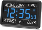 Digital Clock With Date And Day Of Week For Seniors - Colorful Large Display