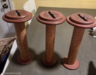 Antique Wooden Industrial Textile Spools Set Of 3 Pre-1930 10 1 4     5     4 