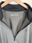Under Armour Men s Gray Heatgear 1 4 Zip Pullover Long Sleeve Loose Fit
