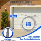 2-pack 7ft-9in Garage Door Replacement Cable 3 32in For 7ft Doors Galvanized Set