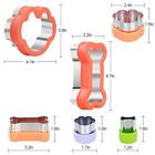 8pcs Dog Cookie Cutter Set - Dog Bone And Dog Paw Print Cookie Mold For Homemade