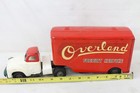 Vintage 1950s Tin Friction Overland Freight Service 14  Toy Truck Litho Yamaichi