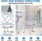Folding Shower Chair Seat Stainles Steel Small Shower Chair Replace Inside New