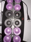 Conair Ion Shine Hot Rollers Large Jumbo Purple 12 Clips Hair Beauty Salon