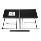  Outdoor Grill Carts Prep Dining Table Movable Pizza Oven Stand Double