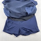 Greg Norman Play Dry Women Golf Skort Short Skirt Size L Blue Pull On Stretch