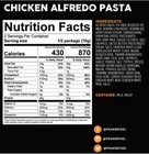 Peak Refuel Chicken Alfredo Pasta Freeze-dried    5 Pack  