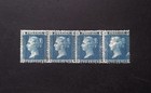 Queen Victoria 2d Blue Quattro Sg 45 Pl 9 Mh Well Centered Good Perf  Vf-g