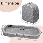Foldable Toddler Travel Bed  Portable Washable Crib  Grey