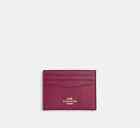 Coach Caa88 Slim Id Card Case In Soft Refined Leather Gold pink