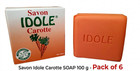 6 - Pack Idole Carrot Soap 100g Each  Made In Eu 