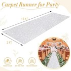 Silver Carpet Aisle Runner 2 Ft X15 Ft Sparkly Sequin - Wedding Ceremony Decor