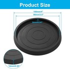 3 5 Inch Round Furniture Coasters  4 Pcs Black Rubber Caster Cups Non Slip Fu